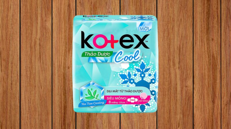 Băng vệ sinh Kotex thảo dược Cool siêu mỏng cánh