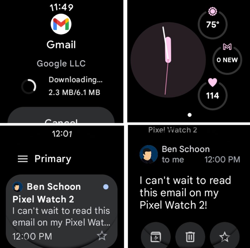 Ứng dụng hiện có sẵn cho Wear OS 3 và Wear OS 4 và có thể được tải xuống từ Cửa hàng Google Play. Ứng dụng hiện có sẵn cho Wear OS 3 và Wear OS 4 và có thể được tải xuống từ Cửa hàng Google Play.