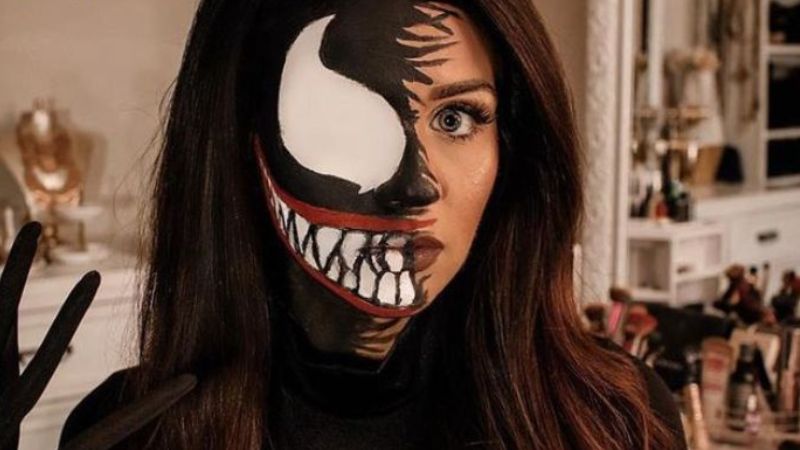 Halloween make up phong cách Venom