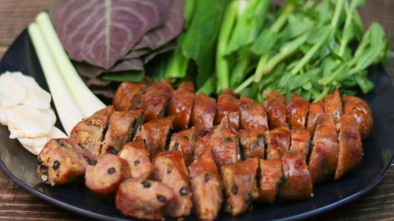 Grilled beef sausage