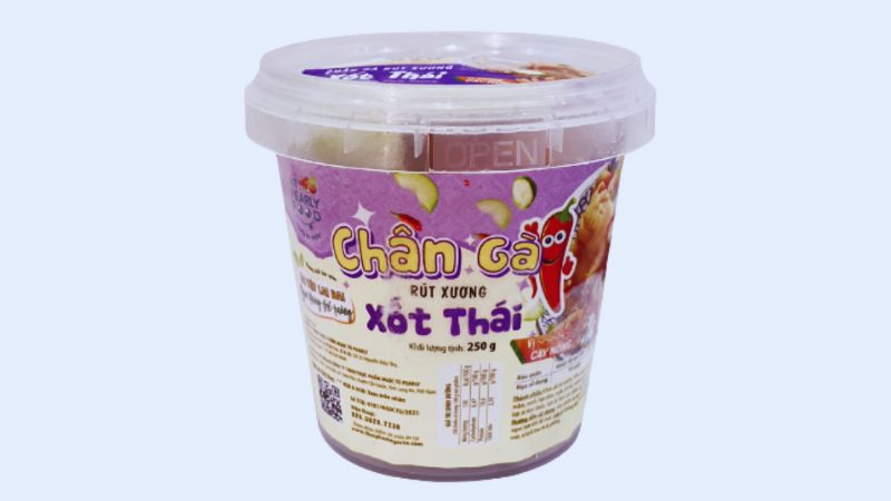 Chân gà rút xương sốt vị Thái cay nồng