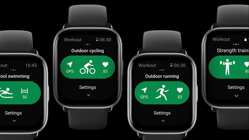 Amazfit Active hỗ trợ đầy đủ các tính năng theo dõi tập luyện và sức khoẻ