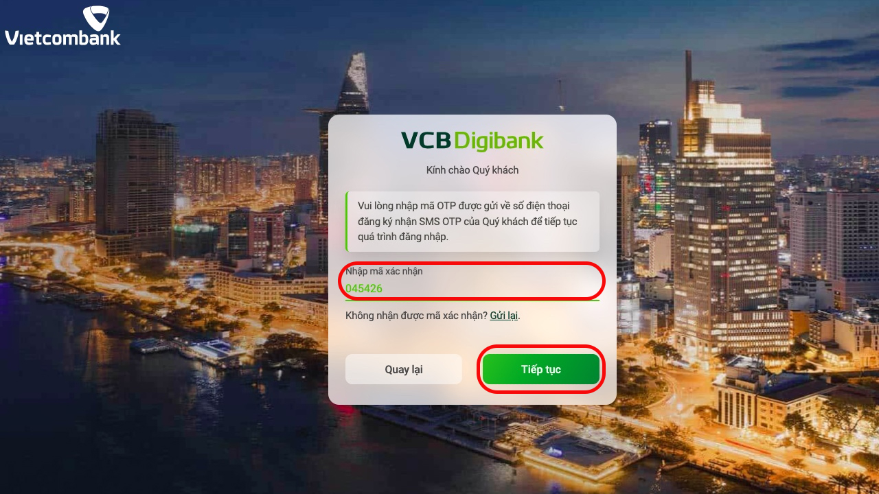 Cách xem lịch sử giao dịch Vietcombank