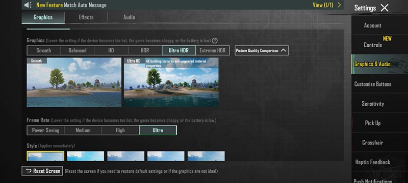 Thiết lập đồ họa PUBG Mobile mà mình áp dụng trên Xiaomi 13T