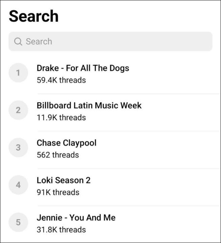 Mục Trending Topics sẽ được đặt ở trong mục Tìm kiếm, cho phép người dùng tìm kiếm các bài đăng đang HOT