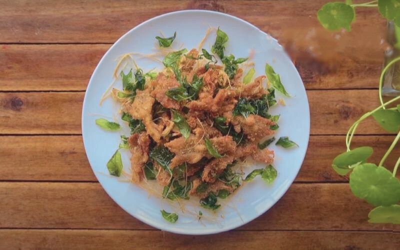 Salted fried duck feet