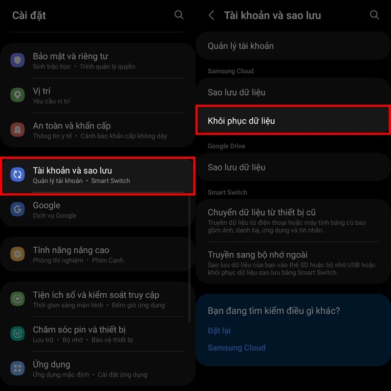 Cách khôi phục tin nhắn SMS trên Samsung