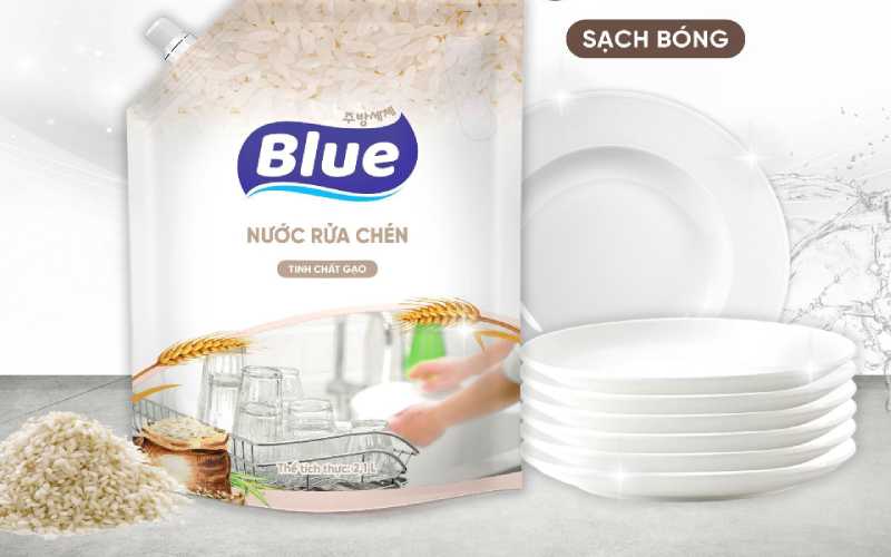 Nước rửa chén Blue tinh chất gạo