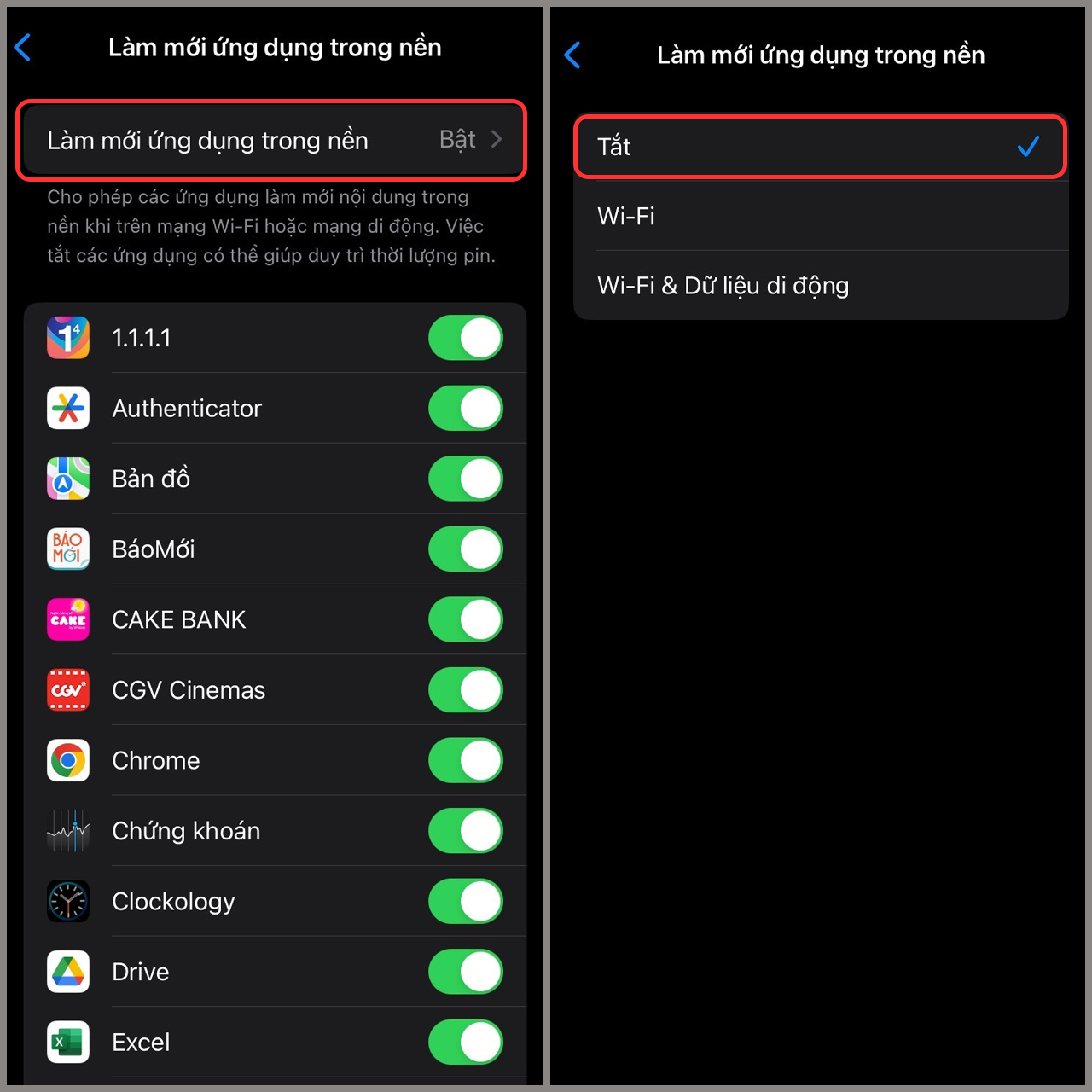 iPhone tự tụt pin khi đang không sử dụng
