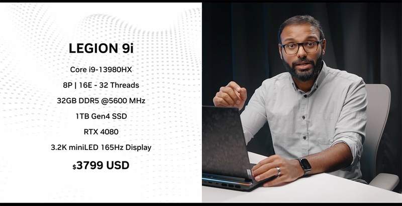 Lenovo Legion 9 16IRX8 được trang bị bộ cấu hình mạnh mẽ