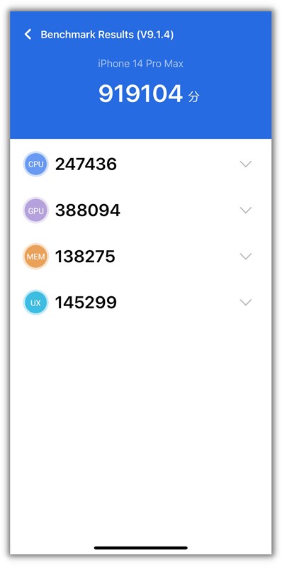 Điểm Antutu của iPhone 14 Pro Max cách đây 6 tháng