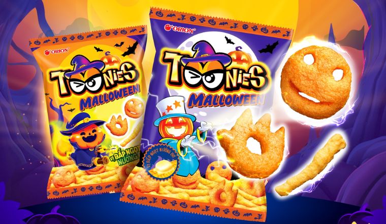 Halloween thêm náo nhiệt với bánh snack Toonies Halloween vị bắp ngọt bơ nướng