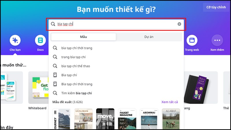 Cách thiết kế bìa tạp chí trên Canva