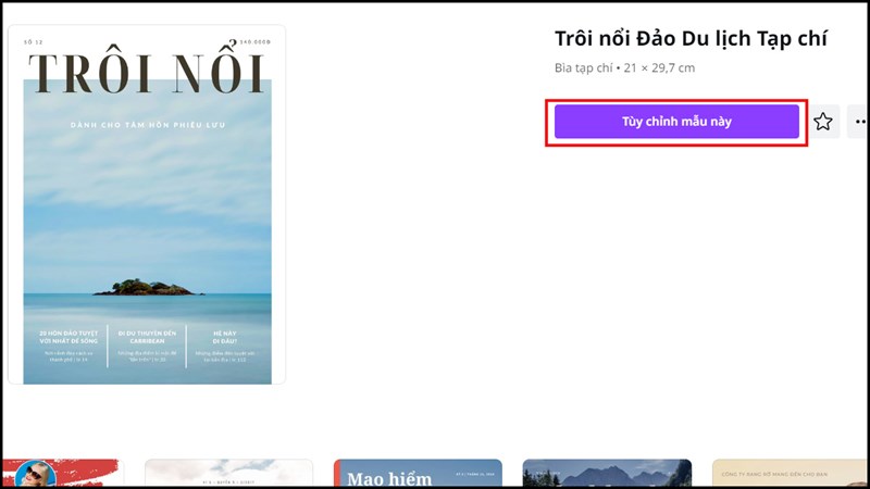 Cách thiết kế bìa tạp chí trên Canva