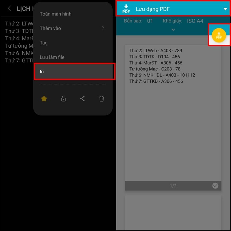Cách đổi file ghi chú sang PDF trên Android