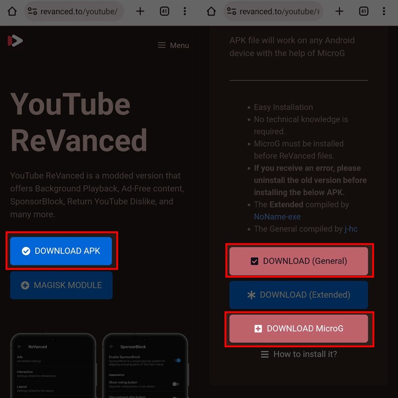 Hướng dẫn cách tải YouTube ReVanced 18.38.44