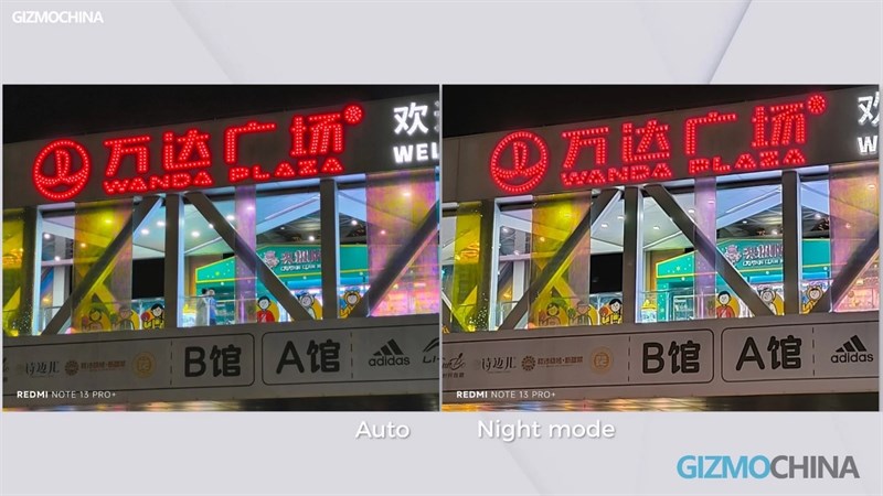 chế độ ban đêm sẽ cải thiện phạm vi động nhưng không cải thiện độ sắc nét.