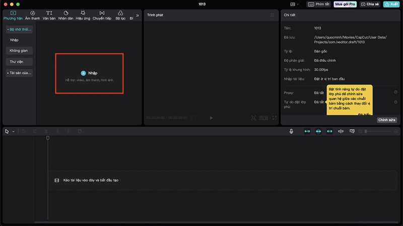 cách chỉnh tốc độ video trên CapCut MacBook