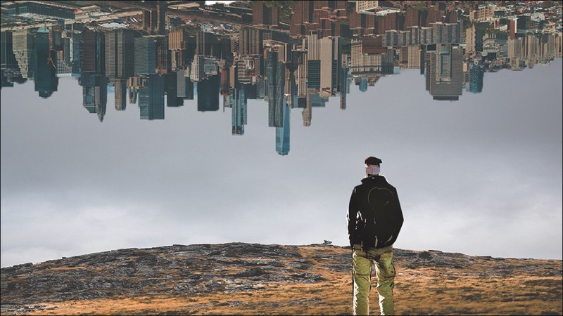 Cách tạo thành phố đảo ngược với Photoshop