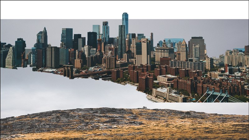 Cách tạo thành phố đảo ngược với Photoshop