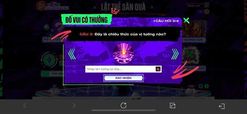 đáp án Lật Thẻ Săn Quà Liên Quân