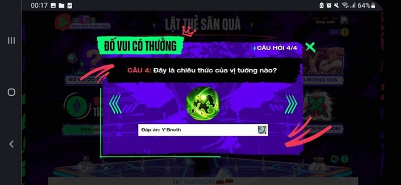 Đáp án Lật Thẻ Săn Quà Liên Quân