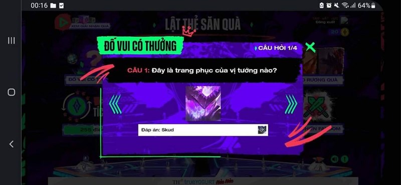 Đáp án Lật Thẻ Săn Quà Liên Quân