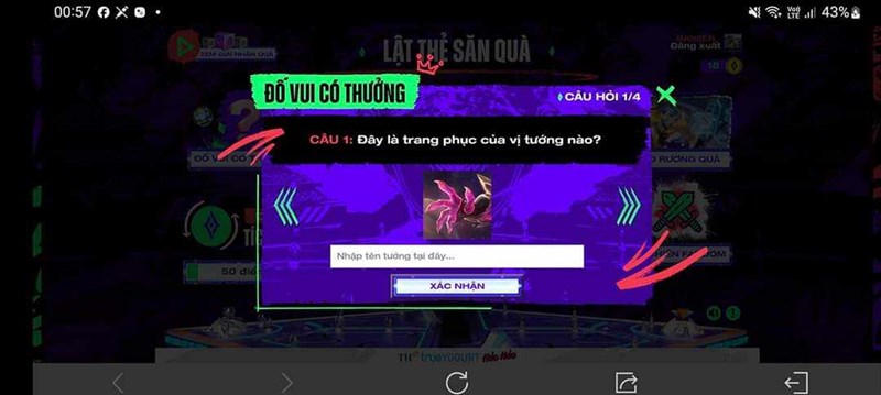 Đáp án Lật Thẻ Săn Quà