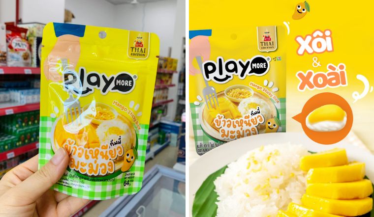 Kẹo dẻo xôi xoài Playmore mới toanh, lần đầu tiên có mặt tại Việt Nam