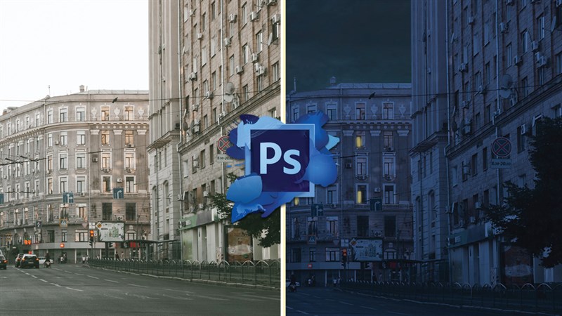 Cách chuyển ảnh từ ngày thành đêm trong Photoshop