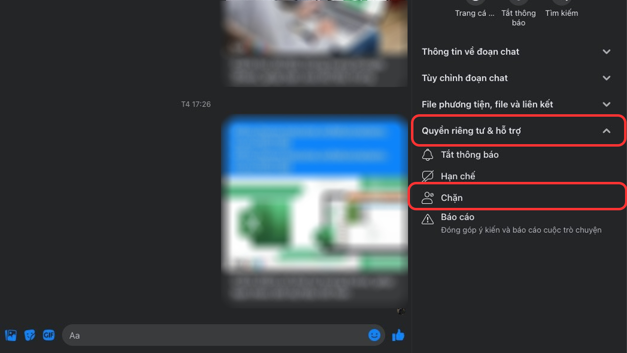Cách bỏ chặn trên Messenger