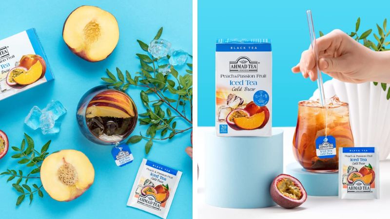 Trà đào Peach & Passion Rruit Cold Brew Iced Tea Ahmad