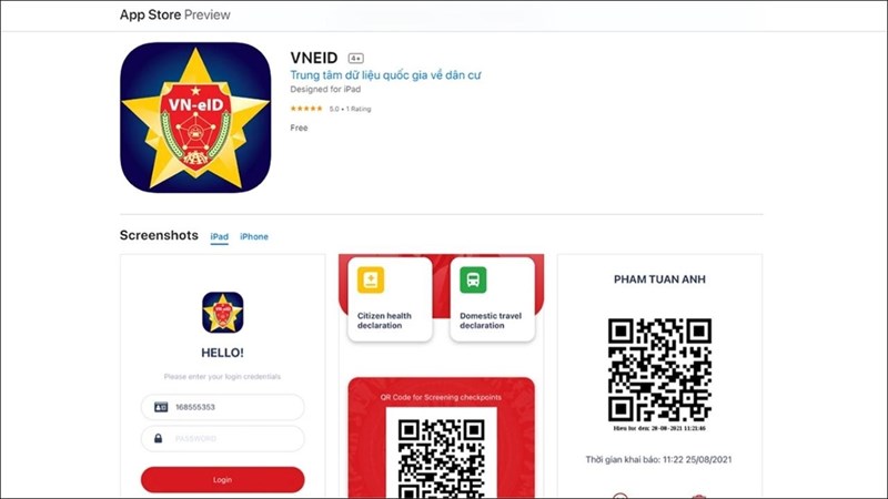 Người dân chú ý tải VNeID từ các nguồn chính thống, với tên nhà phát triển là Trung tâm dữ liệu quốc gia về dân cư