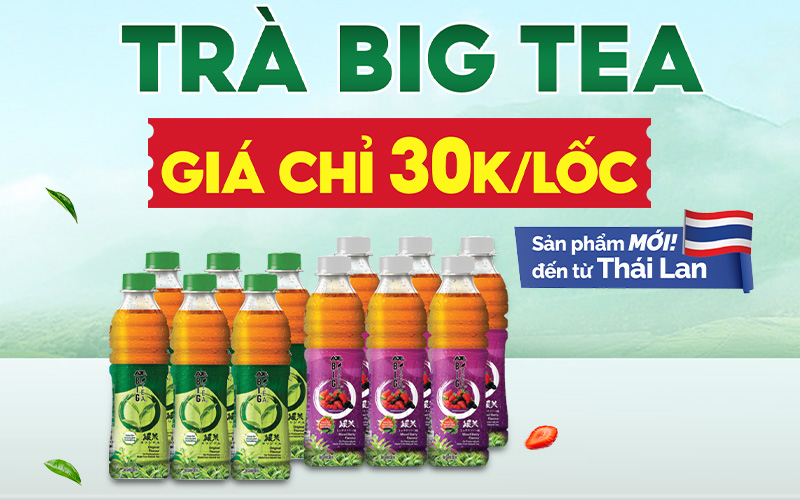  Trà xanh Big Tea, giá dùng thử chỉ 30k/lốc