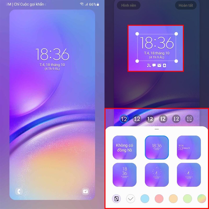 Cách chỉnh giao diện màn hình khóa trên Galaxy A05
