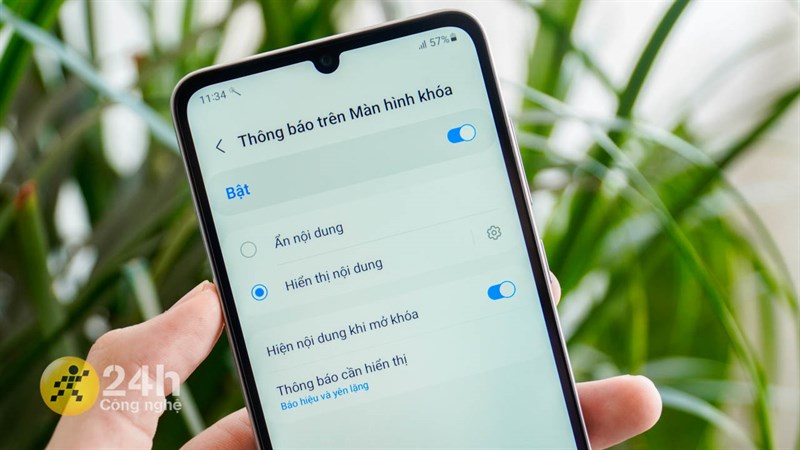 Cách tắt thông báo trên màn hình khóa Galaxy A05