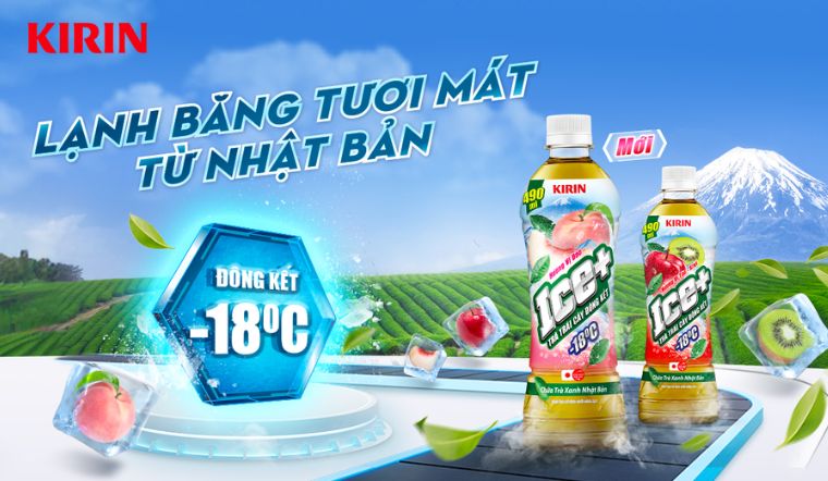 Tận hưởng cảm giác lạnh băng tươi mát từ Ice+ trà trái cây đông kết -18°c mới