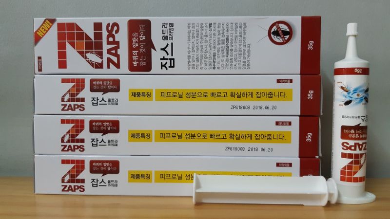 Zaps cockroach control product from South Korea