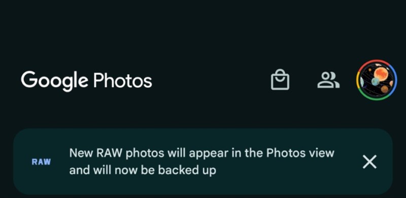 Thông báo về việc sao lưu ảnh RAW trên Google Photos Thông báo về việc sao lưu ảnh RAW trên Google Photos