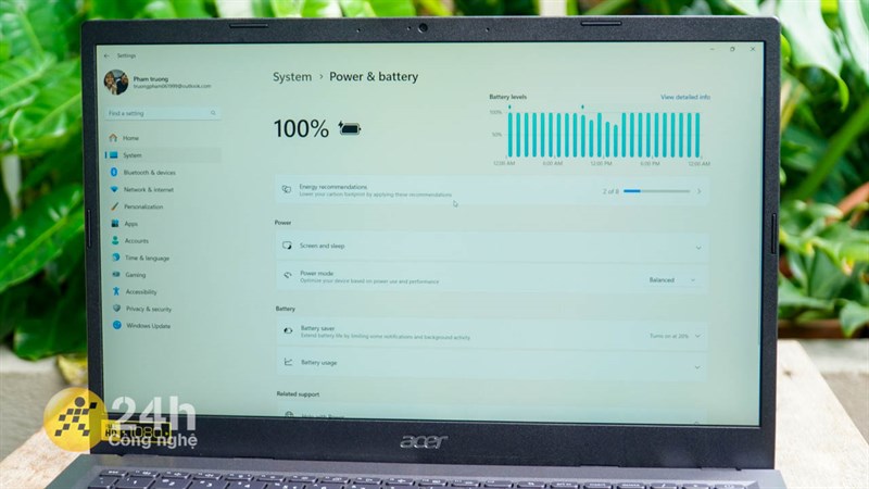 Acer Aspire 5 Gaming A515 là một laptop gaming mỏng nhẹ, có tính di động cao nên mình quan tâm nhiều đến thời lượng sử dụng pin của thiết bị. Acer Aspire 5 Gaming A515 là một laptop gaming mỏng nhẹ, có tính di động cao nên mình quan tâm nhiều đến thời lượng sử dụng pin của thiết bị.