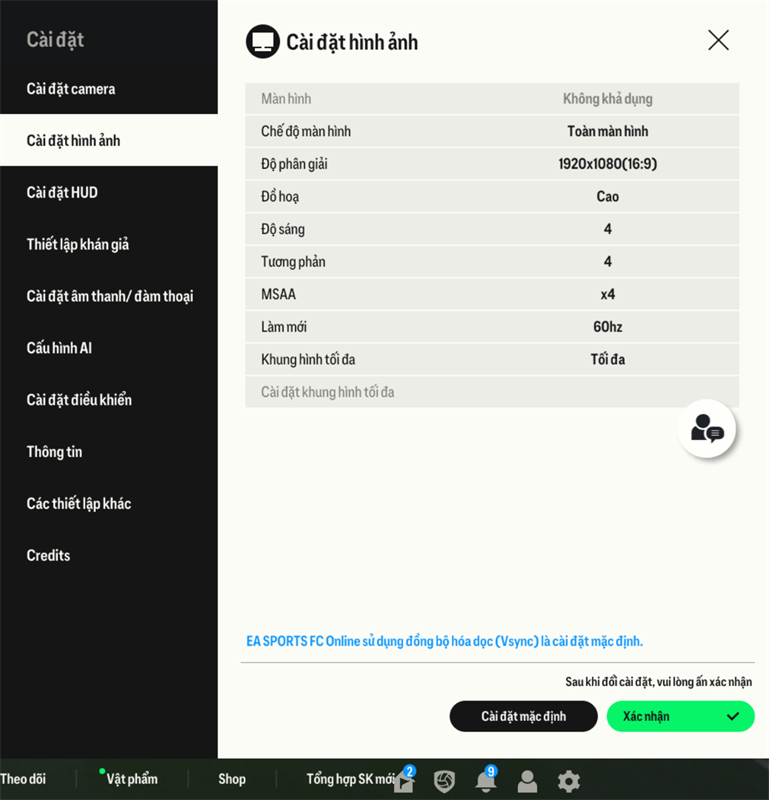 Thiết lập cấu hình tựa game FC Online trên Acer Aspire 5 Gaming A515. Thiết lập cấu hình tựa game FC Online trên Acer Aspire 5 Gaming A515.