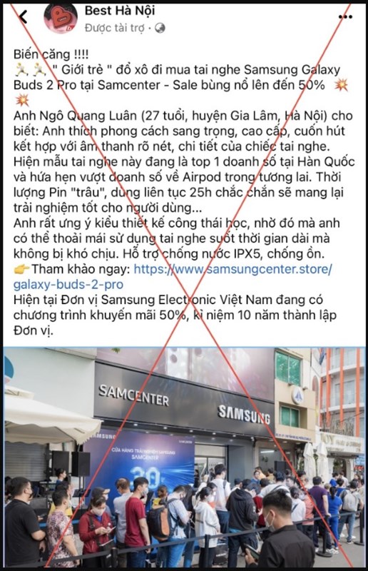 Người dân cần cảnh giác khi nhấn vào bất cứ đường link bán hàng lạ nào