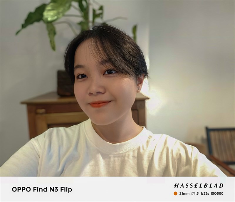 Ảnh chụp selfie bằng camera sau trên OPPO Find N3 Flip