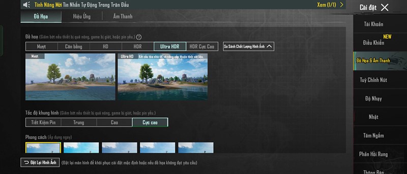 Thiết lập đồ họa PUBG Mobile mà mình áp dụng trên OPPO FInd N3 Flip Thiết lập đồ họa PUBG Mobile mà mình áp dụng trên OPPO FInd N3 Flip