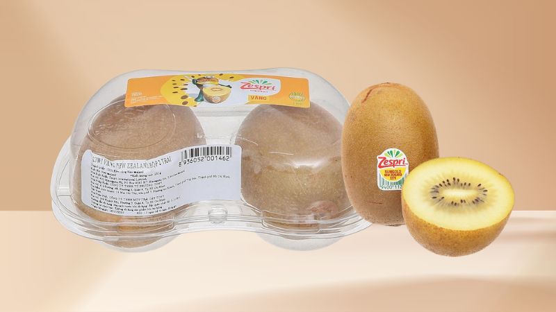 Mẫu hộp 2 trái kiwi vàng Zespri