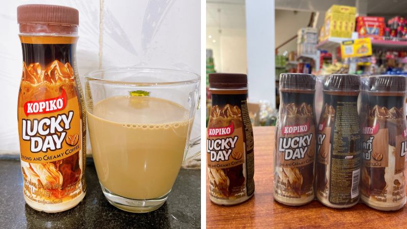 Cà phê sữa đóng chai Kopiko Lucky Day thơm ngon tiện lợi