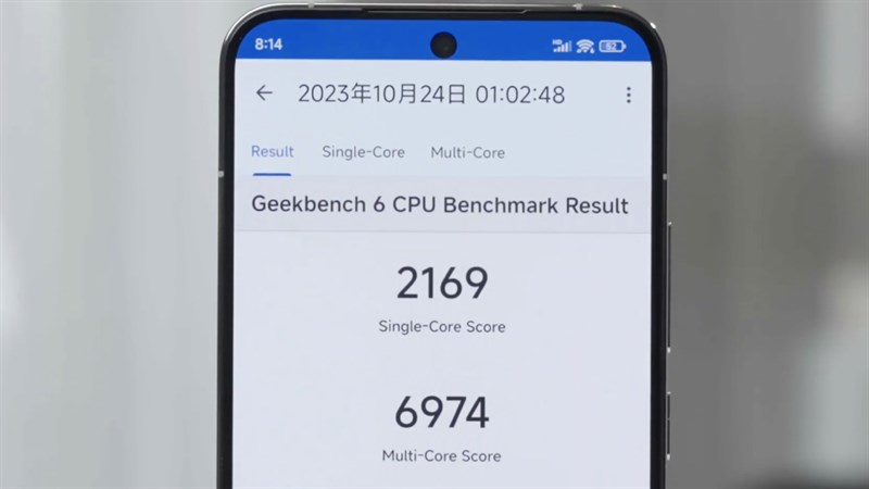 Điểm GeekBench 6 (đơn nhân/đa nhân) của Xiaomi 14. Nguồn: Weibo. Điểm GeekBench 6 (đơn nhân/đa nhân) của Xiaomi 14. Nguồn: Weibo.
