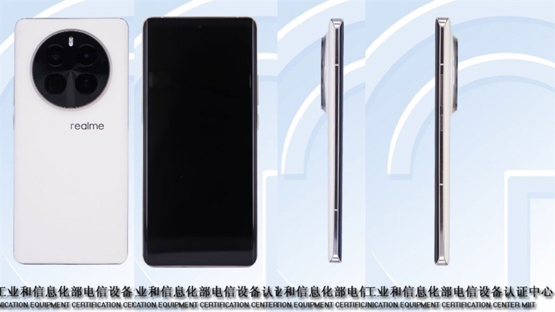 Ngoại hình của realme GT5 Pro do TENAA đăng tải. Nguồn: GSMArena