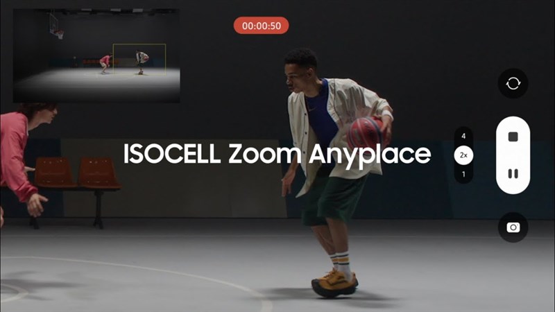 Tính năng Zoom Anyplace của cảm biến ISOCELL 200 MP đi kèm với vi xử lý Snapdragon 8 Gen 3. Nguồn: Samsung