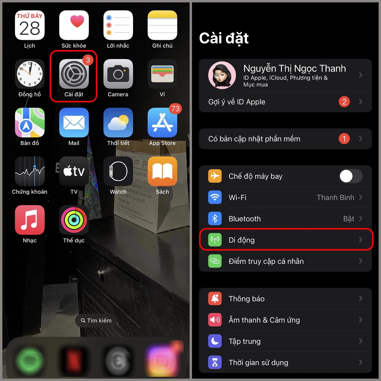 iPhone không hiện điểm truy cập cá nhân